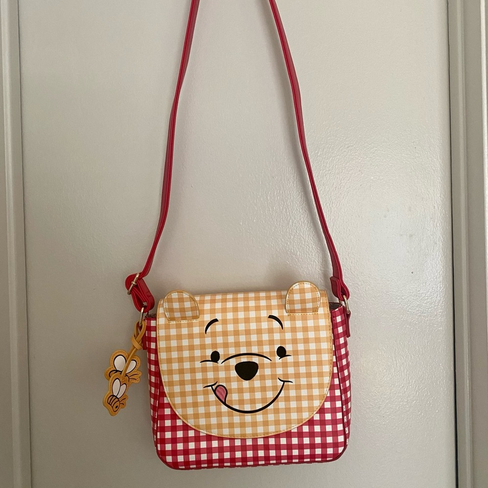 Winnie the Pooh gingham Loungefly crossbody purse!